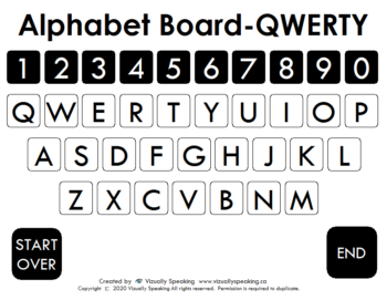 Alphabet Board B/W