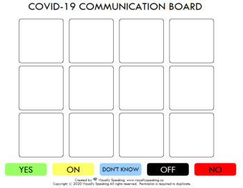 FREE COVID-19 Communication Board - 12 Grid with step by step HOW TO USE